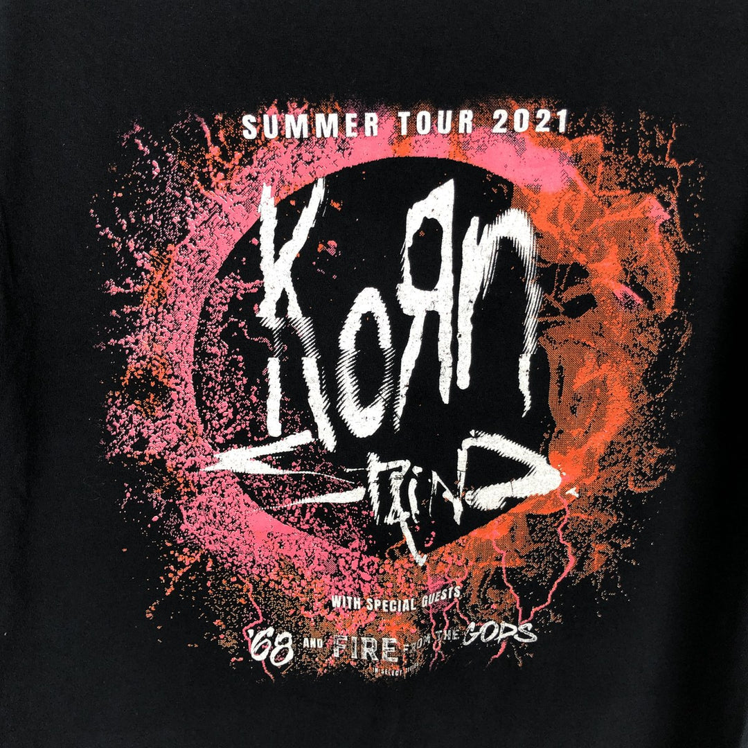 Fruit of the Loom Korn Band T-shirt, Men's Size M (approx.) unclear black type Vintage Second Hand