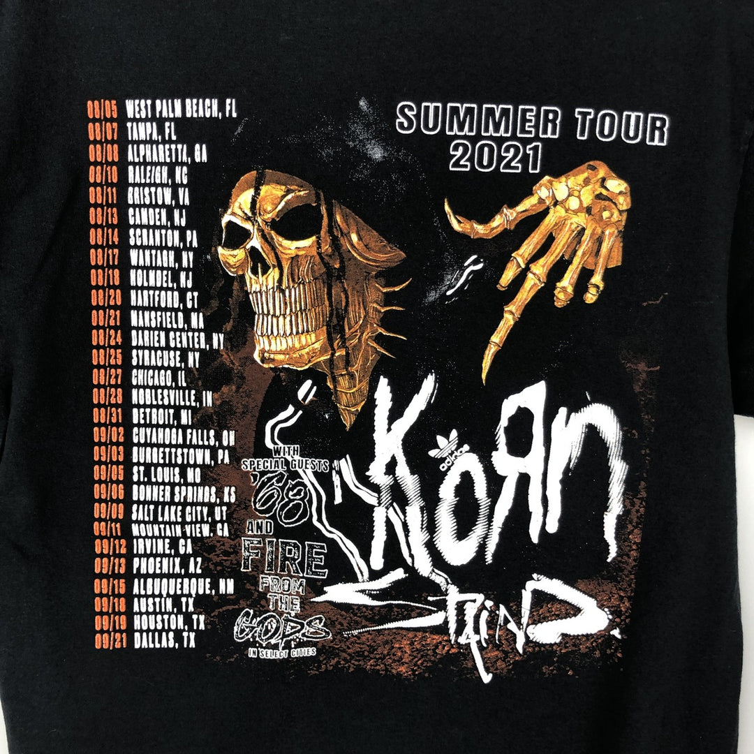 Fruit of the Loom Korn Band T-shirt, Men's Size M (approx.) unclear black type Vintage Second Hand