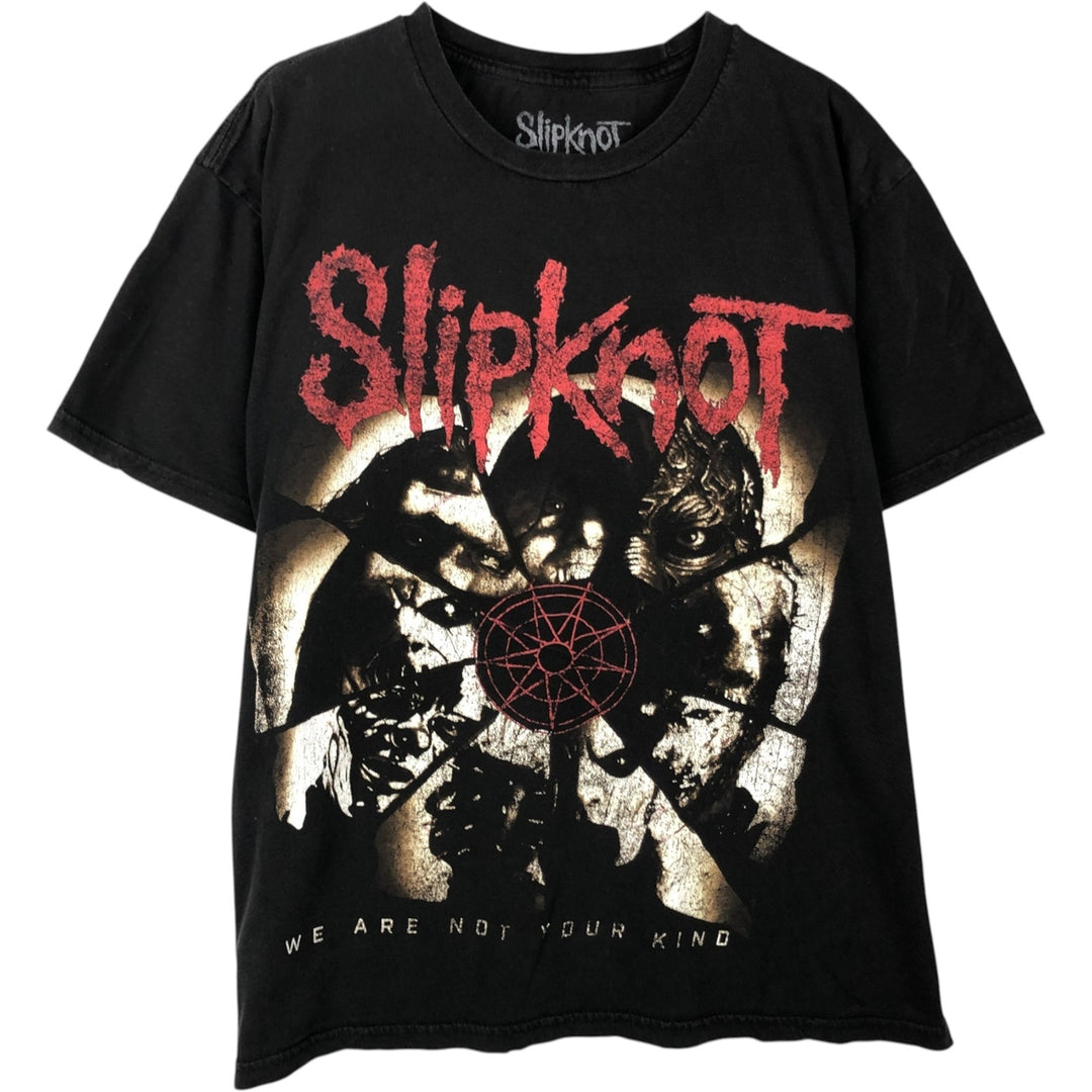 Slipknot Band T-shirt, Band T, Men's L size cotton black type Vintage Second Hand