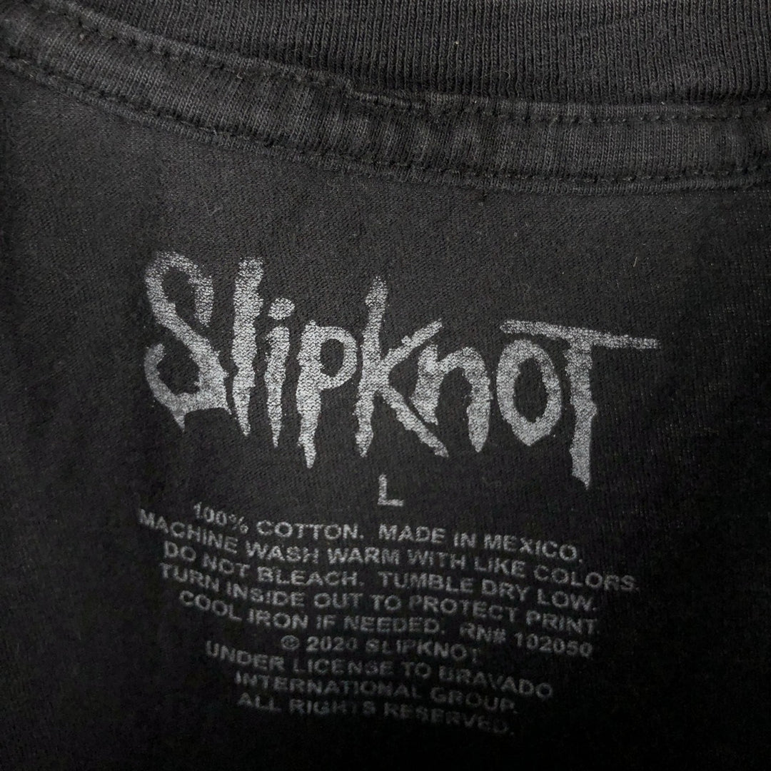 Slipknot Band T-shirt, Band T, Men's L size cotton black type Vintage Second Hand