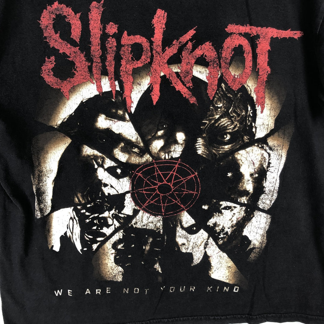 Slipknot Band T-shirt, Band T, Men's L size cotton black type Vintage Second Hand