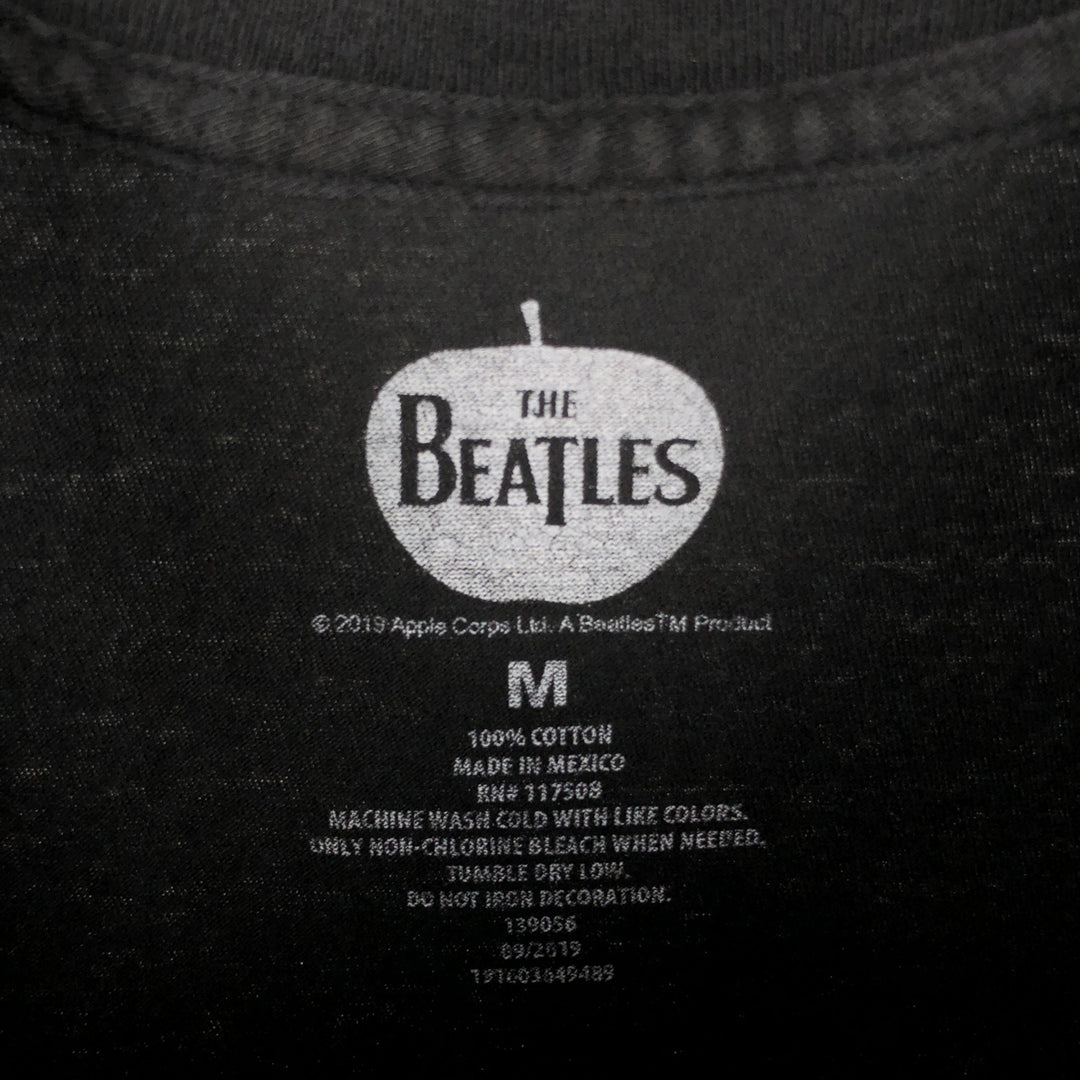 THE BEATLES Band T-shirt, Men's M size cotton black type Vintage Second Hand