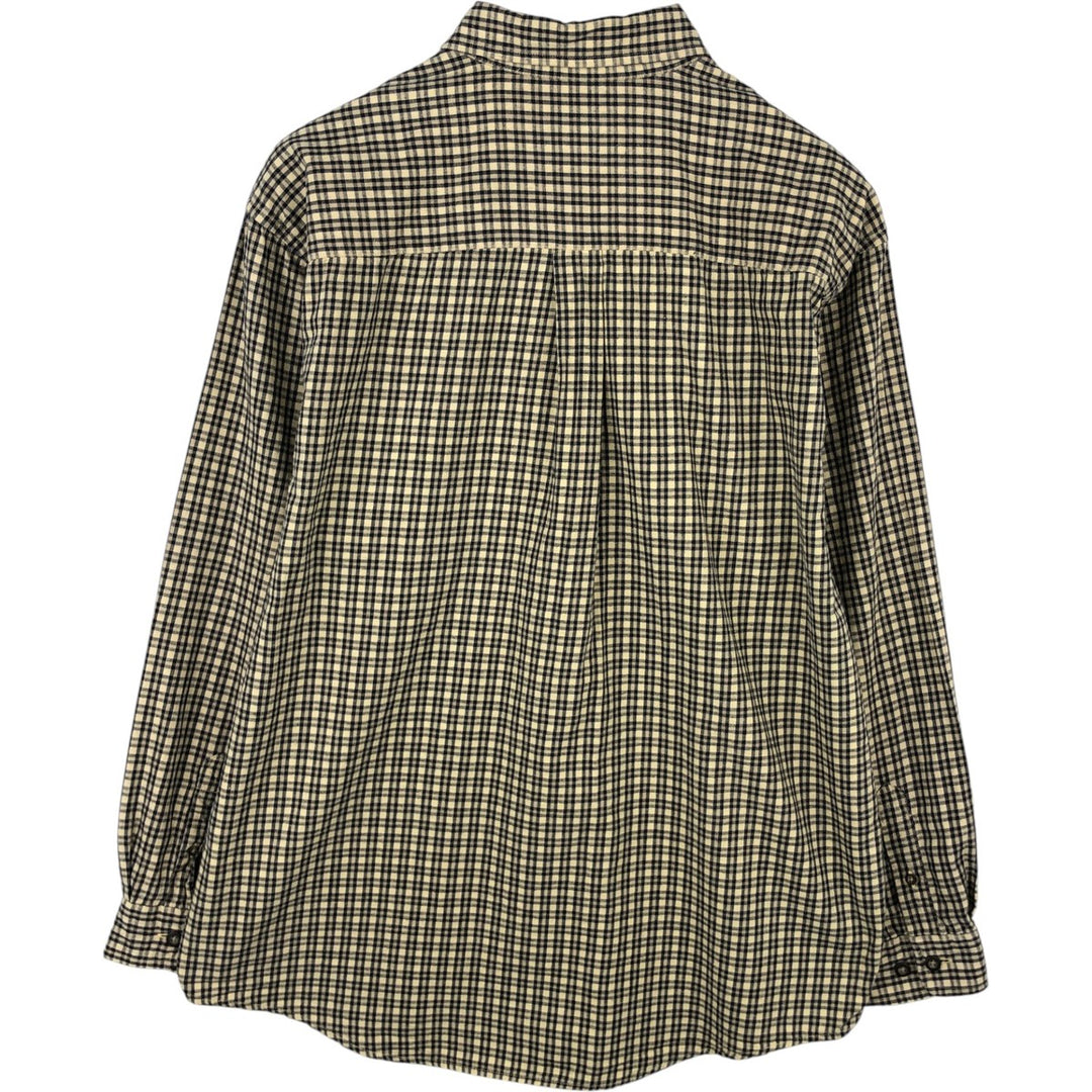 Eddie Bauer Lightflannel Check Shirt, Men's Size Medium cotton Beige type Vintage Second Hand