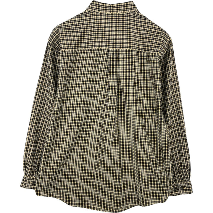 Eddie Bauer Lightflannel Check Shirt, Men's Size Medium cotton Beige type Vintage Second Hand