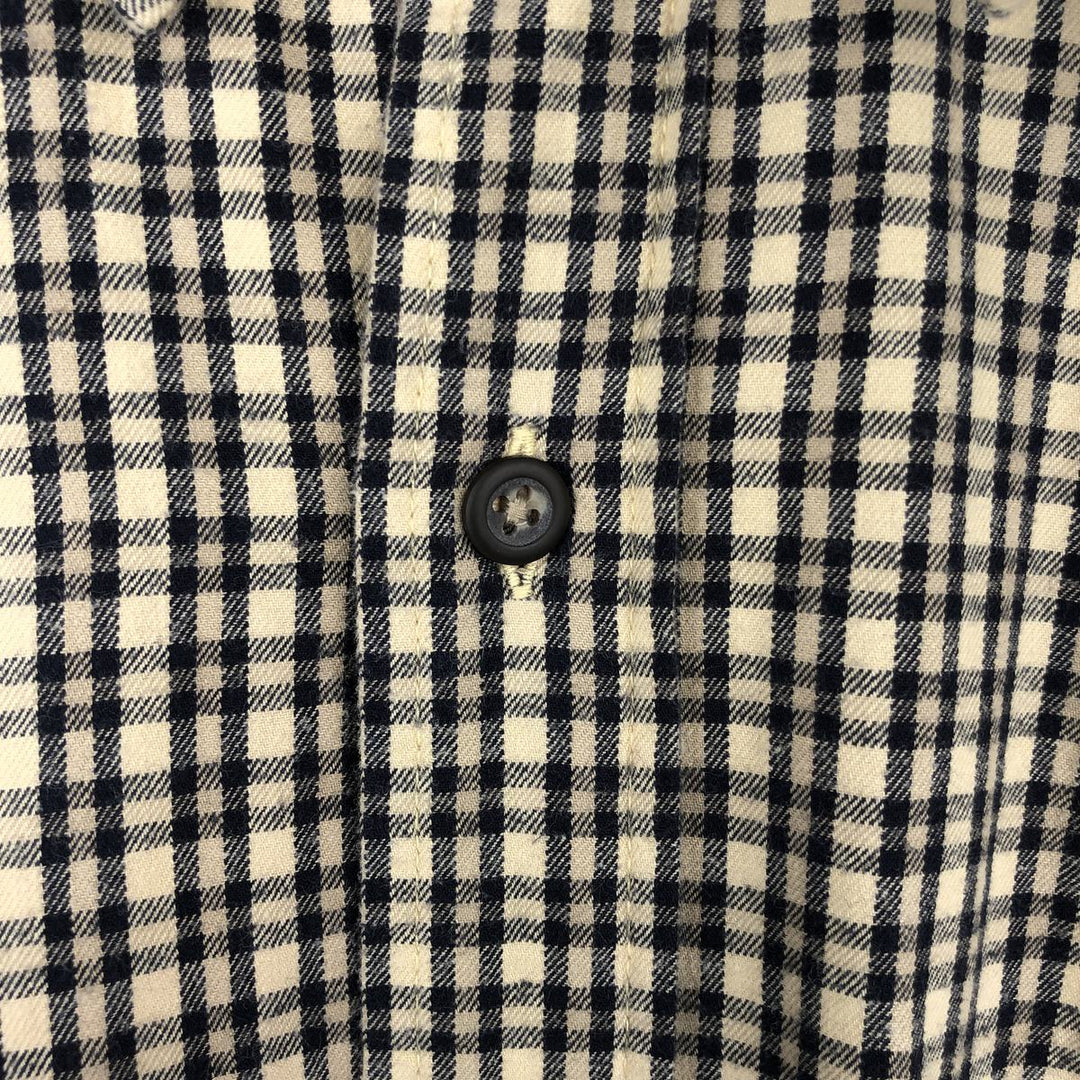 Eddie Bauer Lightflannel Check Shirt, Men's Size Medium cotton Beige type Vintage Second Hand
