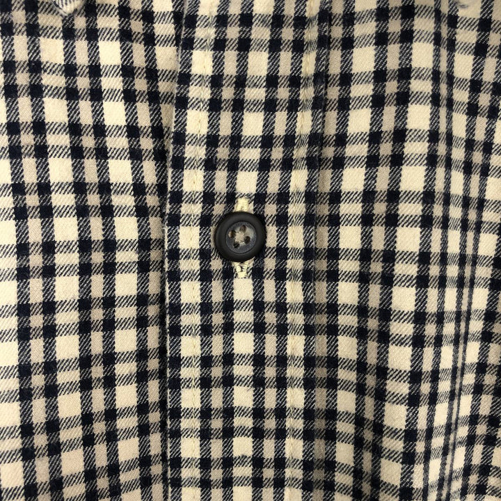 Eddie Bauer Lightflannel Check Shirt, Men's Size Medium cotton Beige type Vintage Second Hand