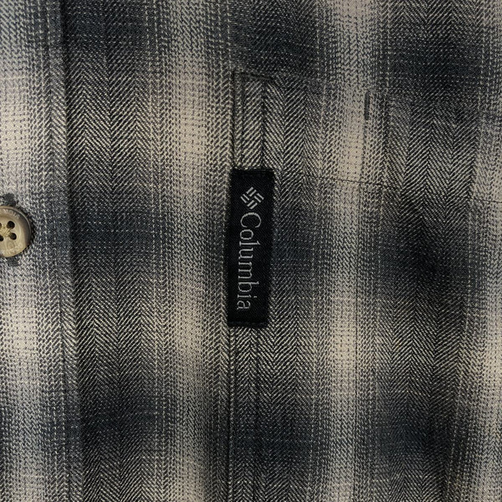 Columbia XCO Ombre Check Long Sleeve Light Flannel Check Shirt, Men's Size L (approx.) cotton black type Vintage Second Hand