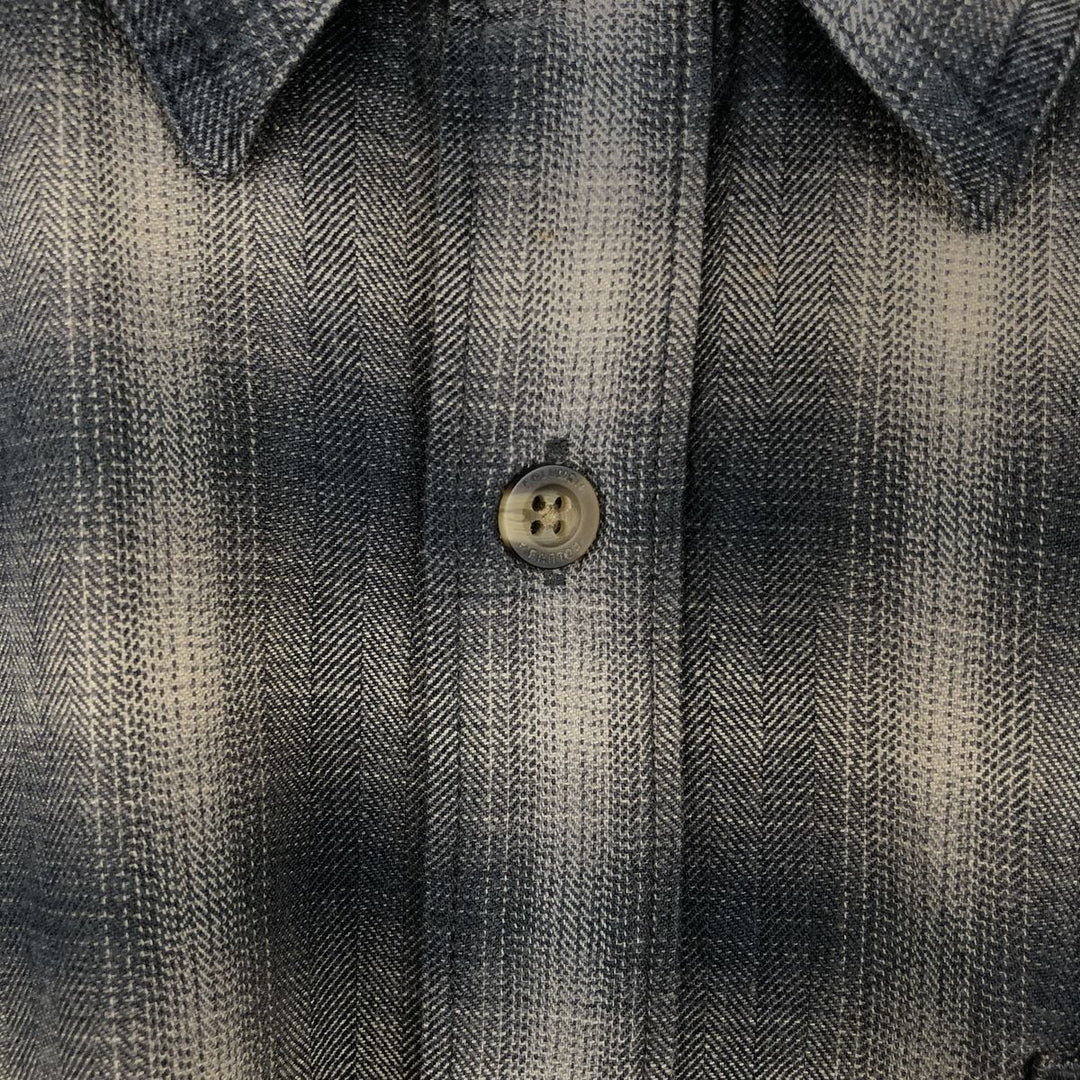 Columbia XCO Ombre Check Long Sleeve Light Flannel Check Shirt, Men's Size L (approx.) cotton black type Vintage Second Hand