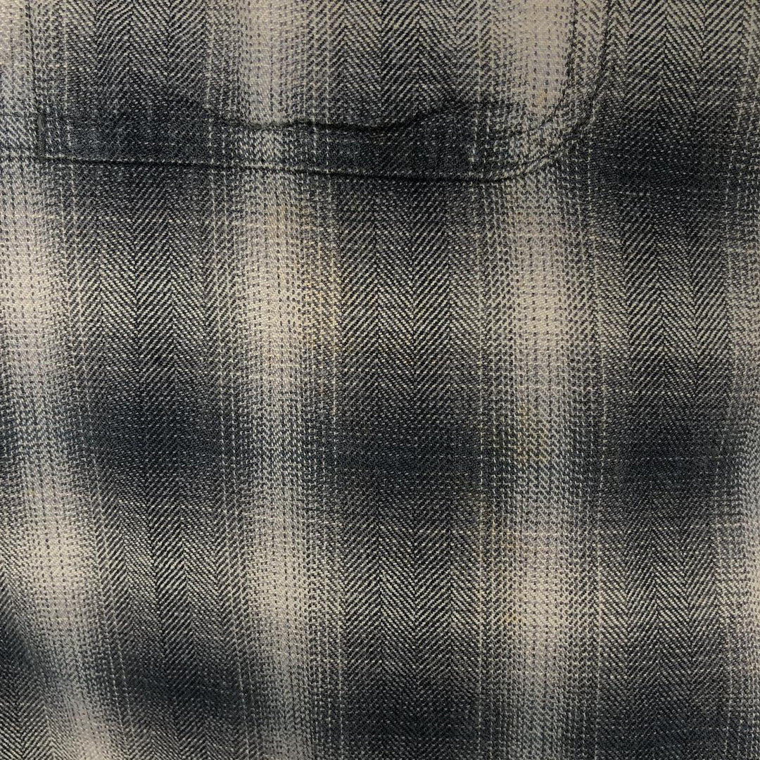Columbia XCO Ombre Check Long Sleeve Light Flannel Check Shirt, Men's Size L (approx.) cotton black type Vintage Second Hand