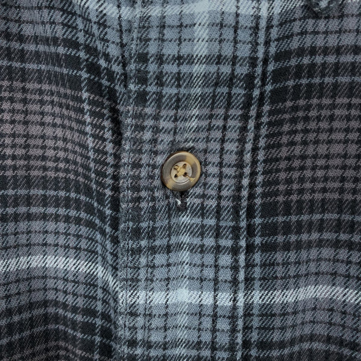 Carhartt Relaxed Fit Long Sleeve Button Down Flannel Check Shirt, Men's XL cotton gray type Vintage Second Hand