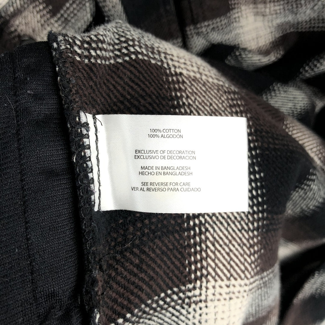 ORVIS Long Sleeve Heavy Flannel Check Shirt, Men's Size M cotton dark chocolate Vintage Second Hand