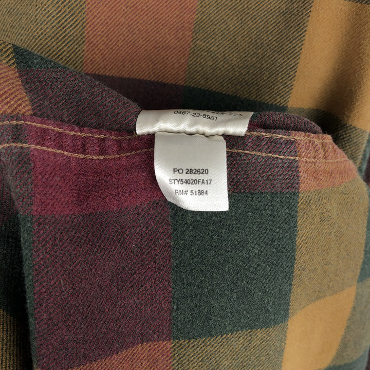 Patagonia Organic Cotton Lightweight Fjord Flannel Shirt 54020FA17 Long Sleeve Light Flannel Check Shirt Organic cotton ocher yellow type Vintage Second Hand