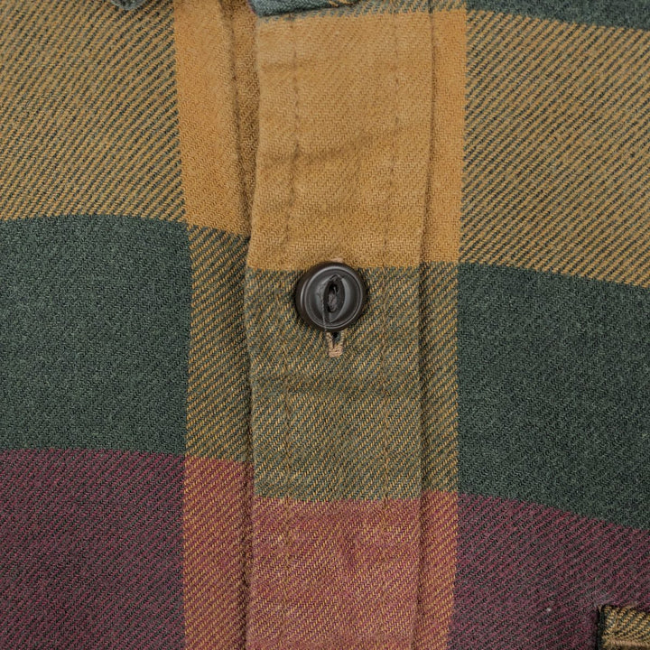 Patagonia Organic Cotton Lightweight Fjord Flannel Shirt 54020FA17 Long Sleeve Light Flannel Check Shirt Organic cotton ocher yellow type Vintage Second Hand
