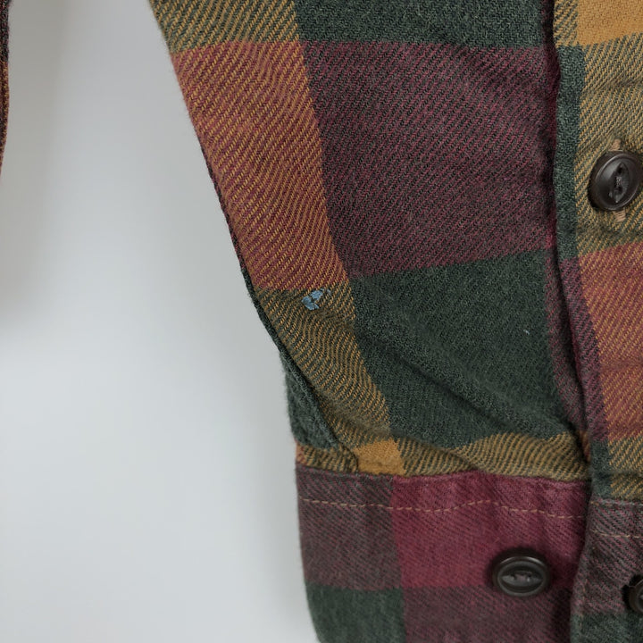 Patagonia Organic Cotton Lightweight Fjord Flannel Shirt 54020FA17 Long Sleeve Light Flannel Check Shirt Organic cotton ocher yellow type Vintage Second Hand
