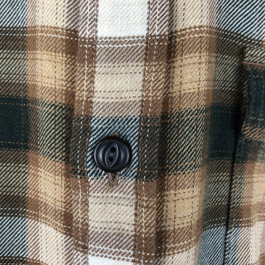 Patagonia Organic Cotton Lightweight Fjord Flannel Shirt 52240FA17 Long Sleeve Light Flannel Check Shirt Organic cotton brown type Vintage Second Hand