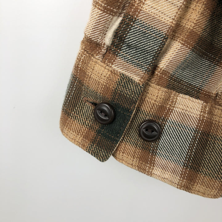 Patagonia Organic Cotton Lightweight Fjord Flannel Shirt 52240FA17 Long Sleeve Light Flannel Check Shirt Organic cotton brown type Vintage Second Hand