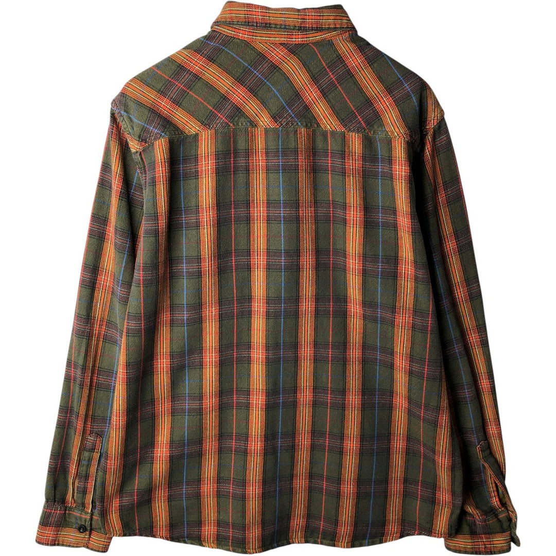 Patagonia Organic Cotton Long Sleeve Iron Ridge Shirt 52240FA13 Long Sleeve Flannel Check Shirt Organic cotton Green type dark green Vintage Second Hand