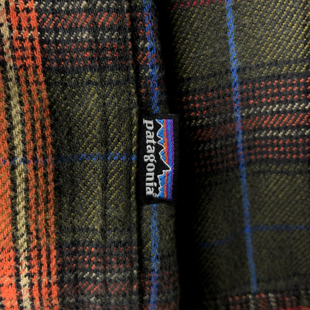 Patagonia Organic Cotton Long Sleeve Iron Ridge Shirt 52240FA13 Long Sleeve Flannel Check Shirt Organic cotton Green type dark green Vintage Second Hand