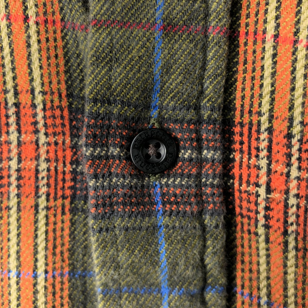 Patagonia Organic Cotton Long Sleeve Iron Ridge Shirt 52240FA13 Long Sleeve Flannel Check Shirt Organic cotton Green type dark green Vintage Second Hand