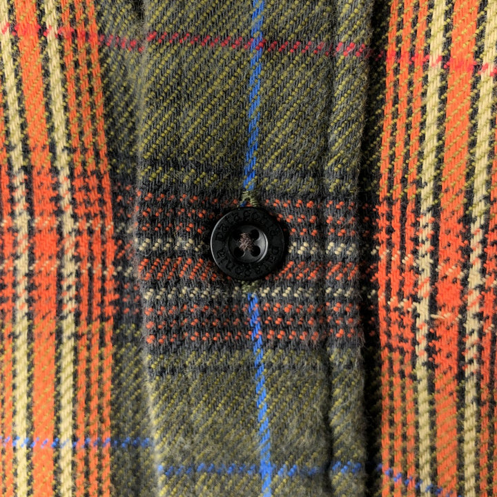 Patagonia Organic Cotton Long Sleeve Iron Ridge Shirt 52240FA13 Long Sleeve Flannel Check Shirt Organic cotton Green type dark green Vintage Second Hand