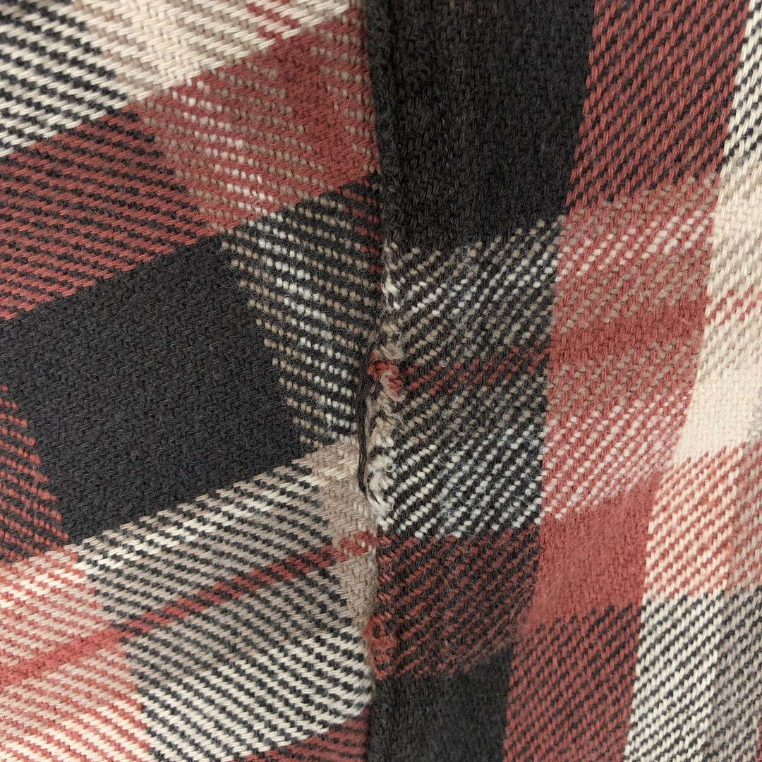 Big Mac long-sleeved flannel check shirt, made in USA, men's size XL equivalent, vintage. cotton red type reddish brown Vintage Second Hand