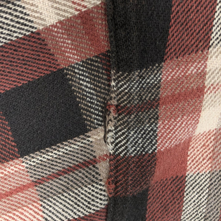 Big Mac long-sleeved flannel check shirt, made in USA, men's size XL equivalent, vintage. cotton red type reddish brown Vintage Second Hand