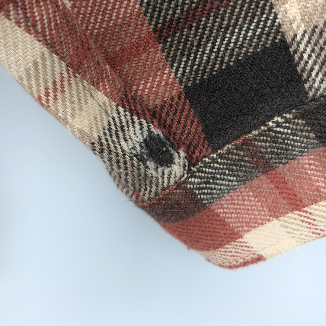 Big Mac long-sleeved flannel check shirt, made in USA, men's size XL equivalent, vintage. cotton red type reddish brown Vintage Second Hand