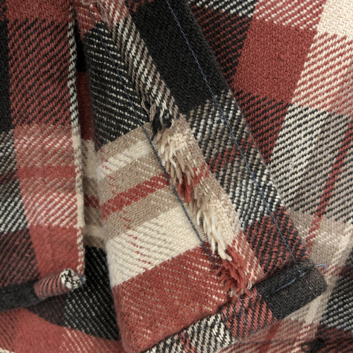 Big Mac long-sleeved flannel check shirt, made in USA, men's size XL equivalent, vintage. cotton red type reddish brown Vintage Second Hand