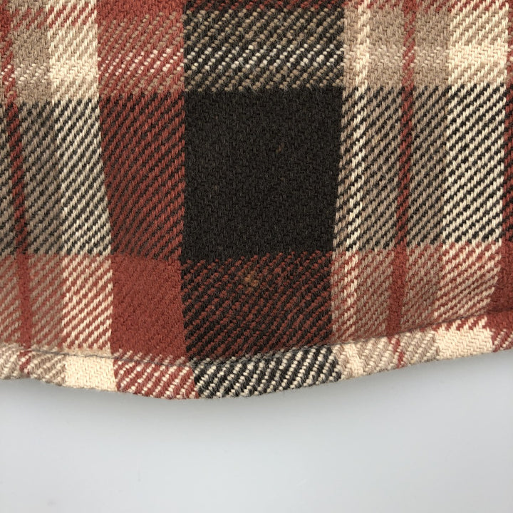 Big Mac long-sleeved flannel check shirt, made in USA, men's size XL equivalent, vintage. cotton red type reddish brown Vintage Second Hand