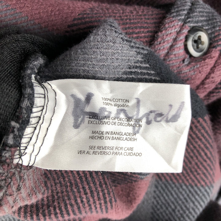 ORVIS Long Sleeve Heavy Flannel Check Shirt, Men's Size M cotton red type Vintage Second Hand