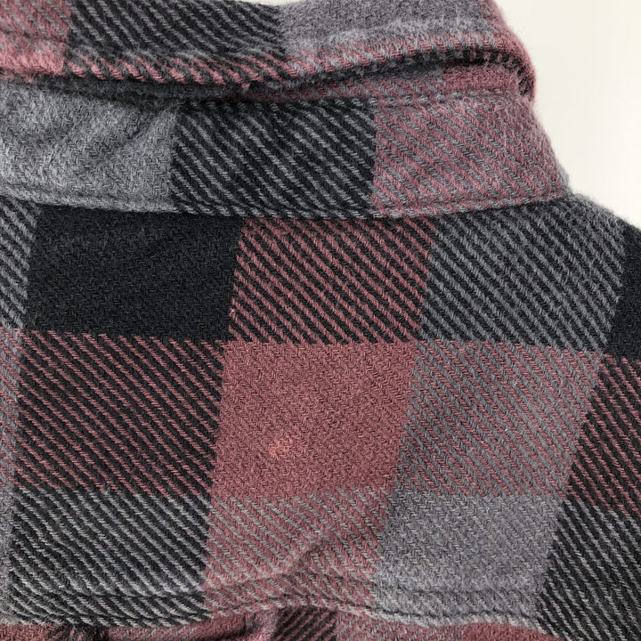 ORVIS Long Sleeve Heavy Flannel Check Shirt, Men's Size M cotton red type Vintage Second Hand