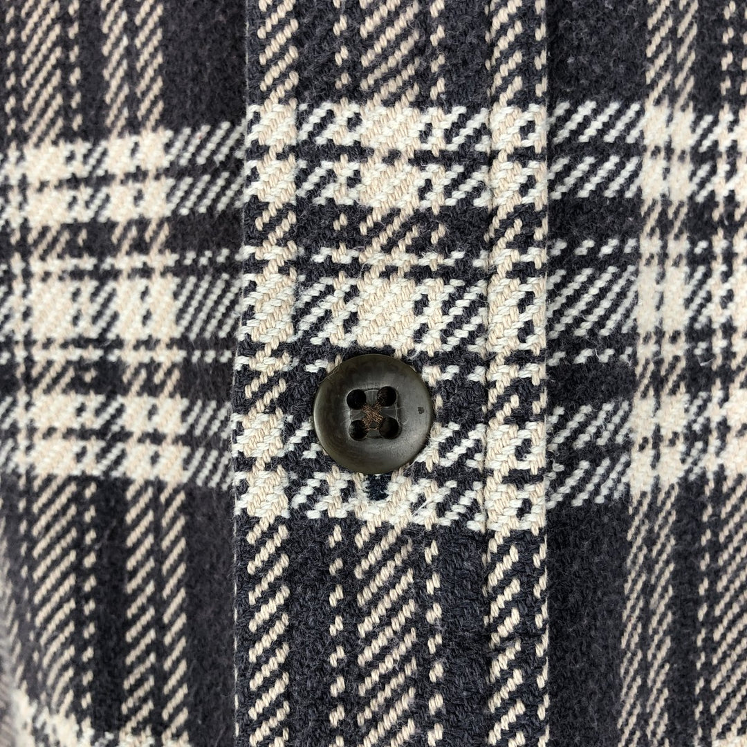 90s~00'S St. John's Bay Long Sleeve Heavy Flannel Check Shirt Men's XL Vintage cotton brown type Vintage Second Hand