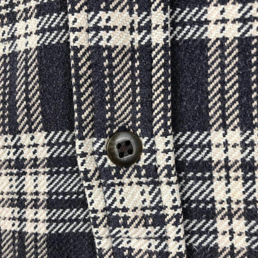 90s~00'S St. John's Bay Long Sleeve Heavy Flannel Check Shirt Men's XL Vintage cotton brown type Vintage Second Hand
