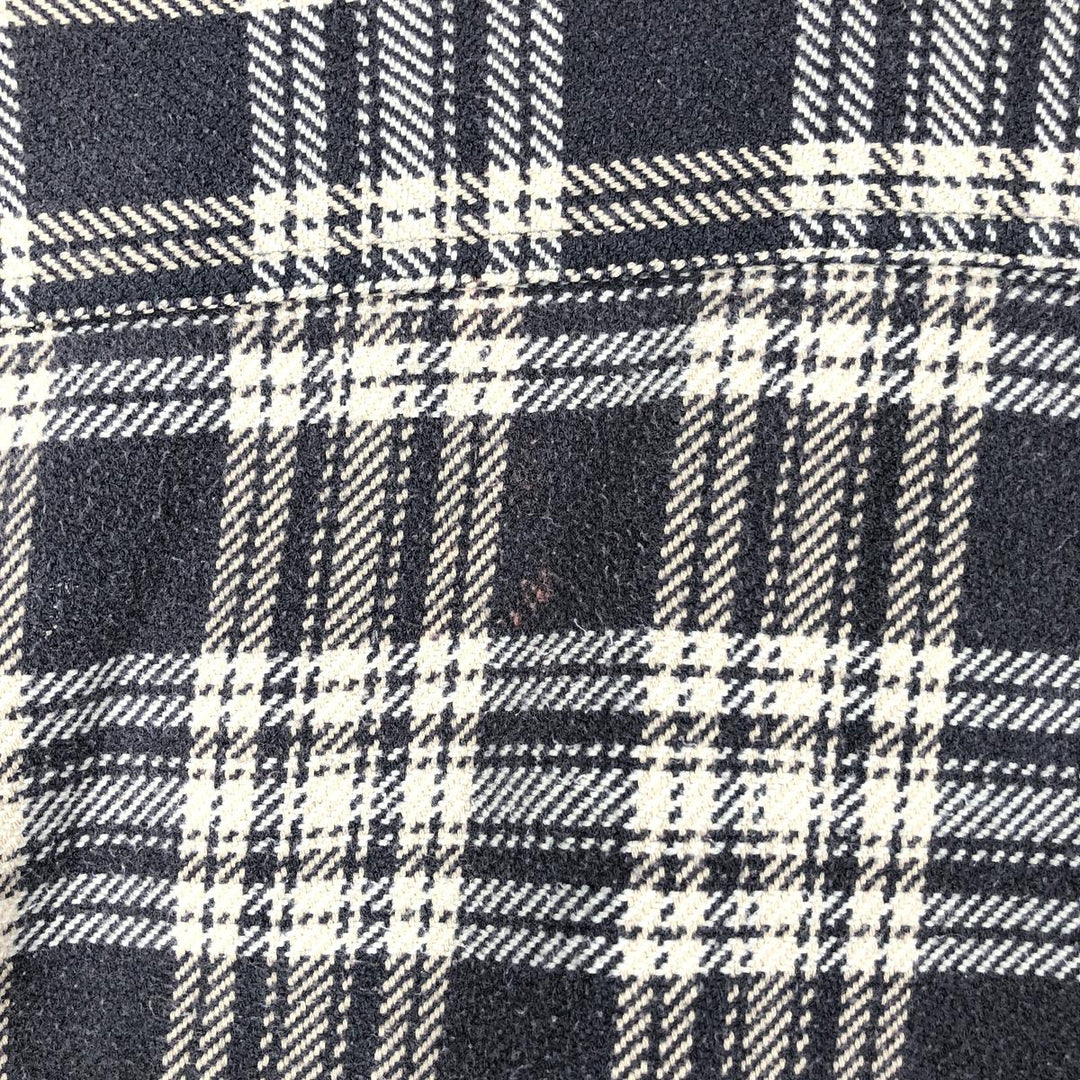 90s~00'S St. John's Bay Long Sleeve Heavy Flannel Check Shirt Men's XL Vintage cotton brown type Vintage Second Hand