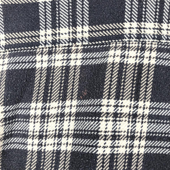 90s~00'S St. John's Bay Long Sleeve Heavy Flannel Check Shirt Men's XL Vintage cotton brown type Vintage Second Hand