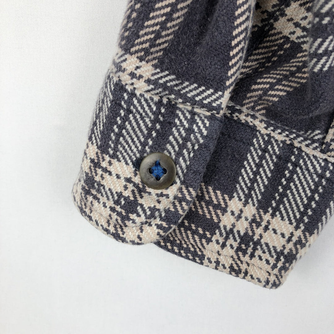 90s~00'S St. John's Bay Long Sleeve Heavy Flannel Check Shirt Men's XL Vintage cotton brown type Vintage Second Hand