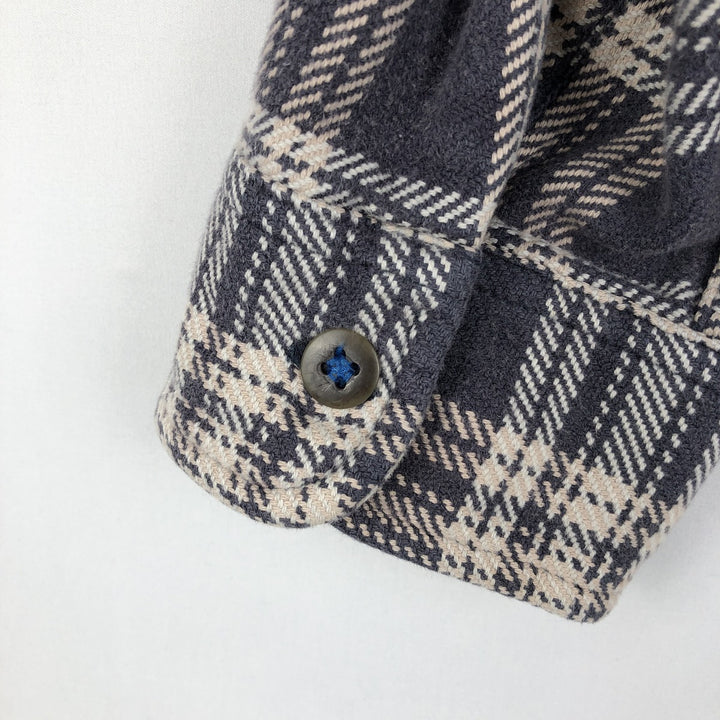 90s~00'S St. John's Bay Long Sleeve Heavy Flannel Check Shirt Men's XL Vintage cotton brown type Vintage Second Hand