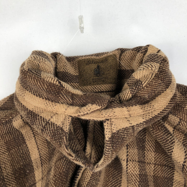 90s-00'S Vintage St. John's Bay Long Sleeve Flannel Check Shirt, Men's Size XL cotton brown type Vintage Second Hand