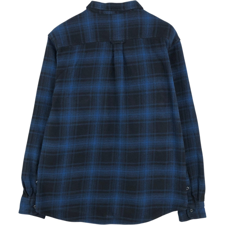 ORVIS Long Sleeve Flannel Check Shirt, Men's Size L cotton black type Vintage Second Hand