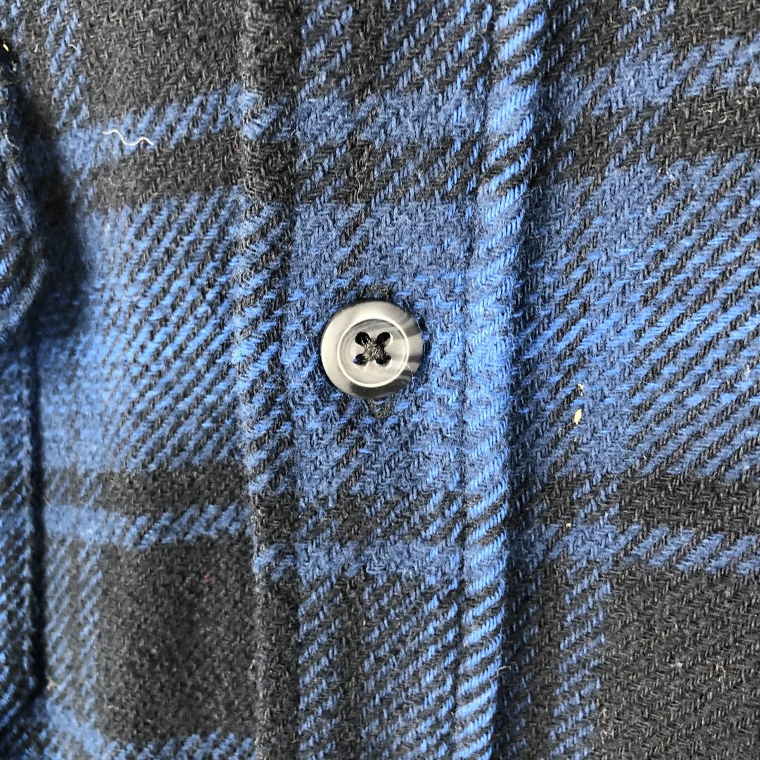 ORVIS Long Sleeve Flannel Check Shirt, Men's Size L cotton black type Vintage Second Hand