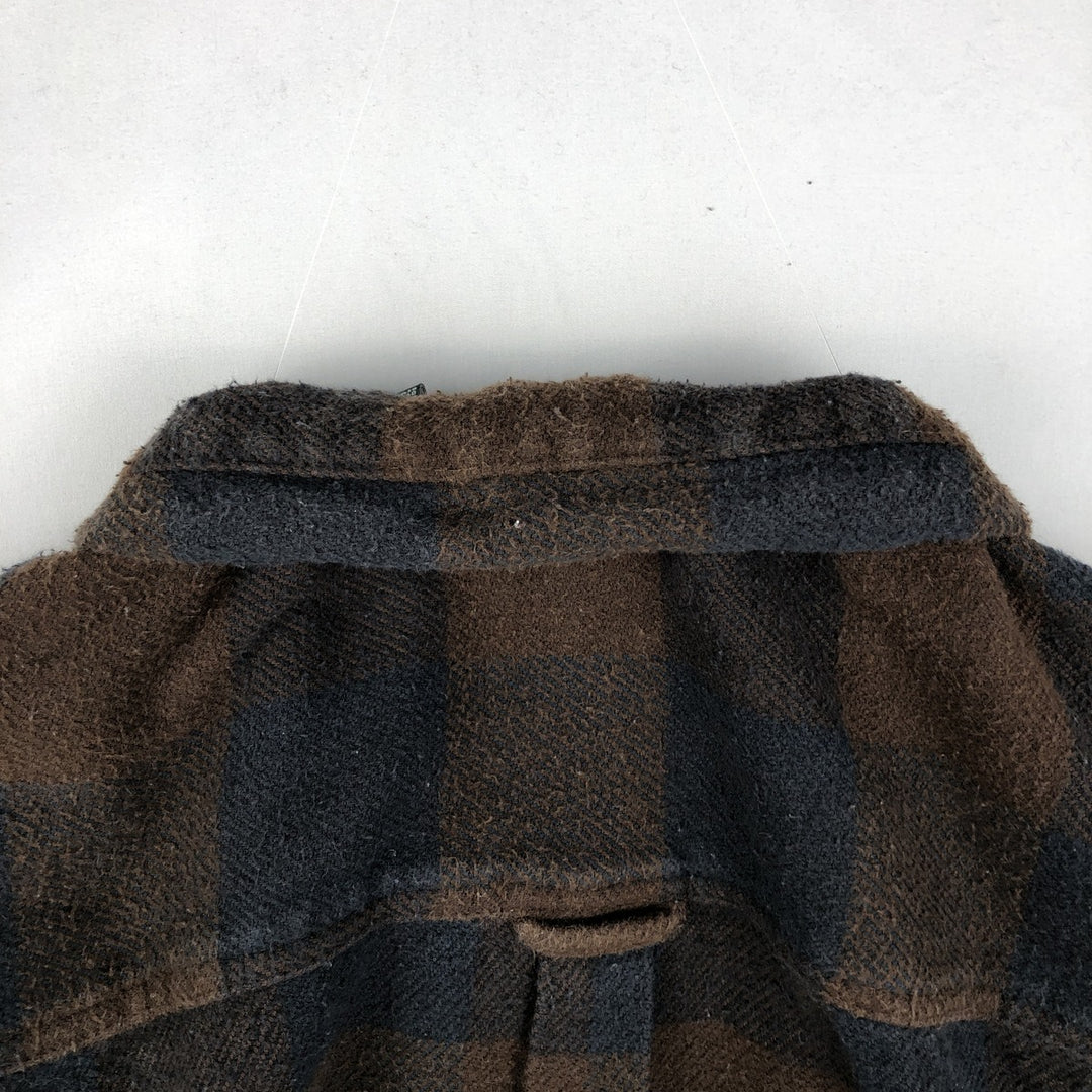 FIELD and STREAM Buffalo Check Long Sleeve Flannel Check Shirt, Men's Size L cotton brown type Vintage Second Hand