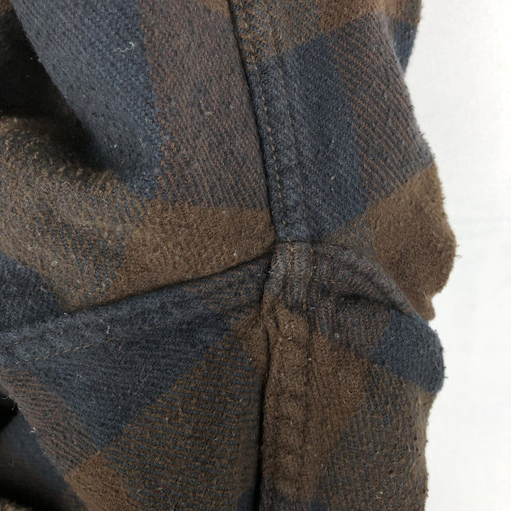FIELD and STREAM Buffalo Check Long Sleeve Flannel Check Shirt, Men's Size L cotton brown type Vintage Second Hand