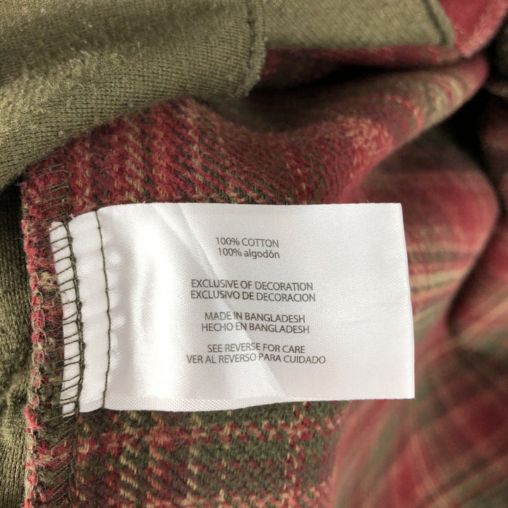 ORVIS Long Sleeve Flannel Check Shirt, Men's Size L cotton red type Vintage Second Hand