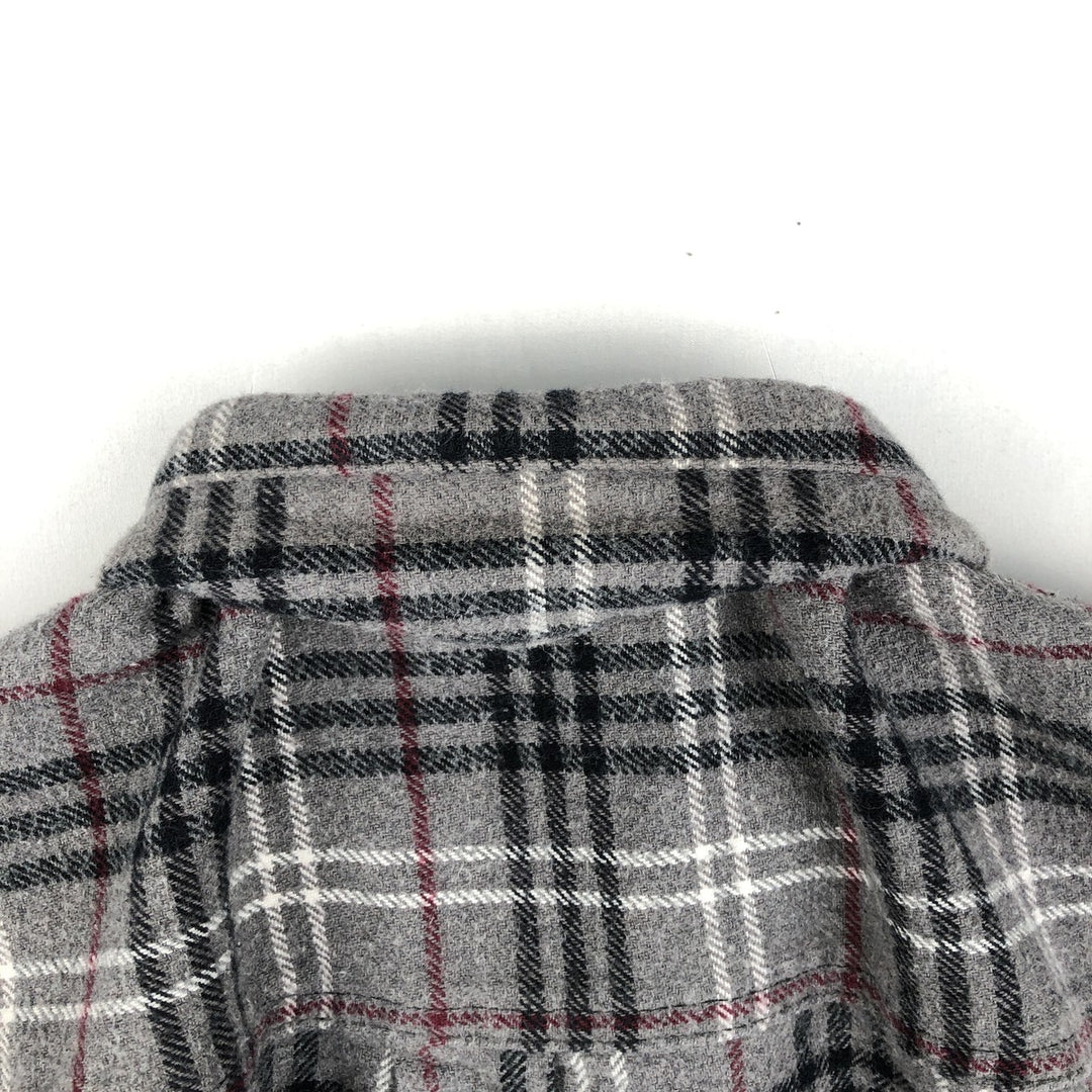 FIELD and STREAM Tartan Check Long-Sleeve Flannel Check Shirt, Men's Size XL (approx.) unclear gray type Vintage Second Hand
