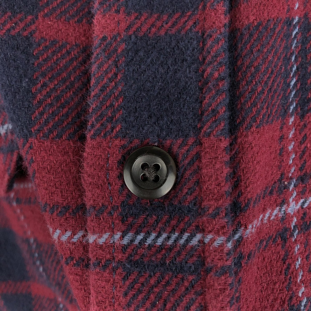 Orvis Long Sleeve Flannel Check Shirt, Men's XXL cotton red type Vintage Second Hand
