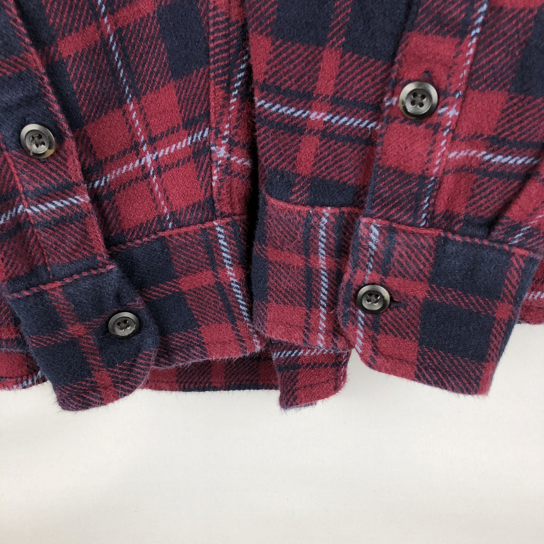 Orvis Long Sleeve Flannel Check Shirt, Men's XXL cotton red type Vintage Second Hand