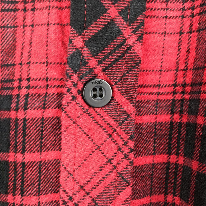 Rab Long-Sleeve Flannel Check Shirt, Men's Size XL (approx.) cotton red type Vintage Second Hand