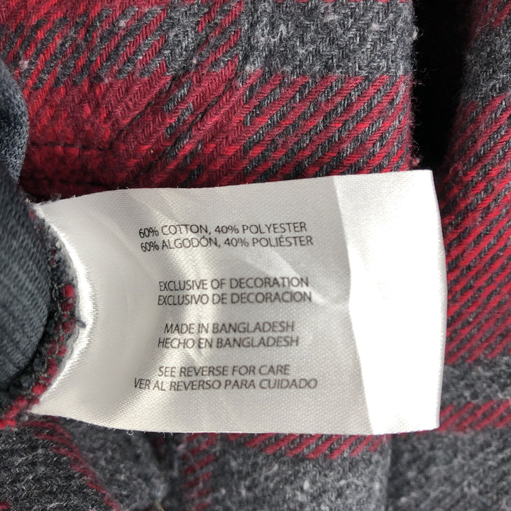 ORVIS Long Sleeve Heavy Flannel Check Shirt, Men's Size M cotton red type Vintage Second Hand