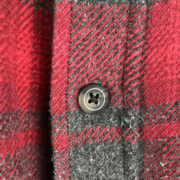 ORVIS Long Sleeve Heavy Flannel Check Shirt, Men's Size M cotton red type Vintage Second Hand