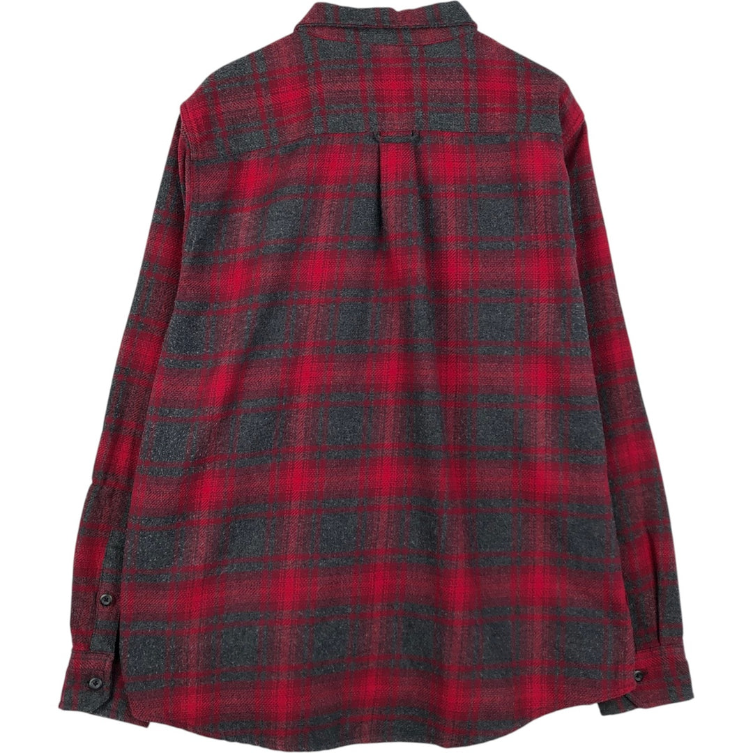 ORVIS Long Sleeve Heavy Flannel Check Shirt, Men's XL cotton red type Vintage Second Hand